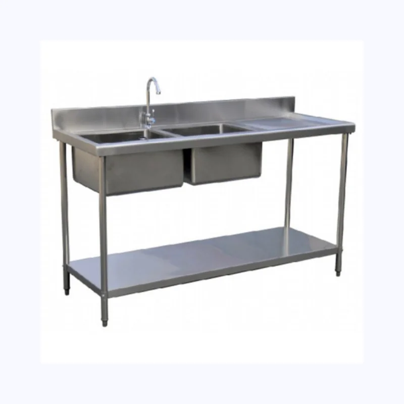 Working Table with Double Sink